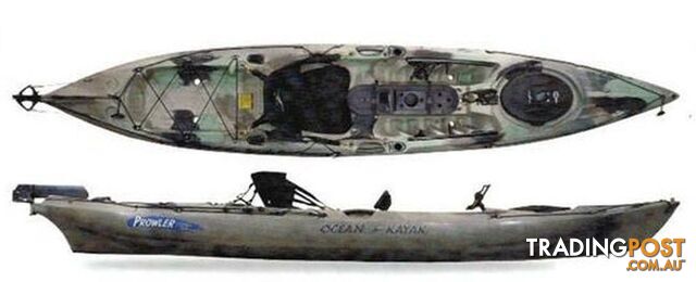 Ocean Kayak Prowler Ultra 4.1 sit on top fishing/touring kayak with rudder reduced from $2029 to $1649! 1 only