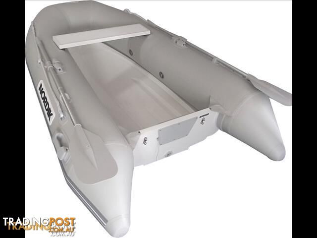 Brand new Nordik 250 fibreglass RIB with welded seams reduced from $3159 to only $2799 with a free boat cover!