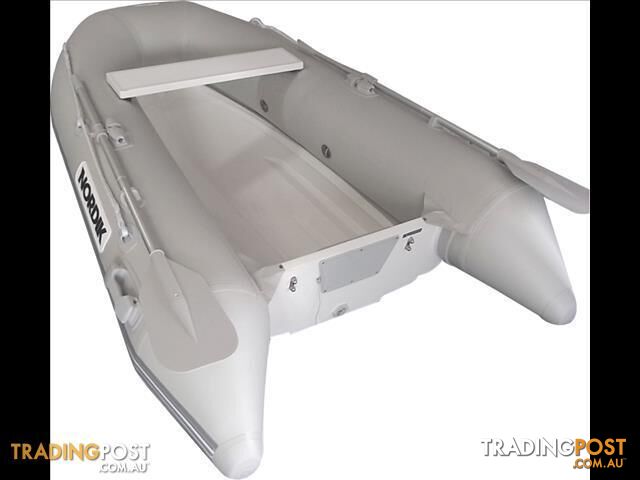 Nordik 2.85m Fibreglass RIB with welded seams reduced from $3619 to $3299 with a free boat cover.