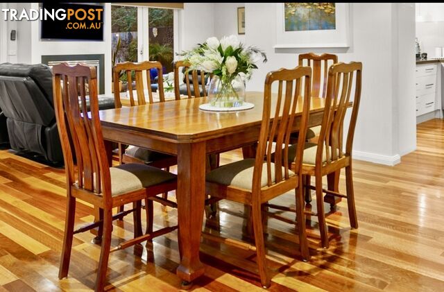 Australian Blackwood Dining Table & 6 Chairs