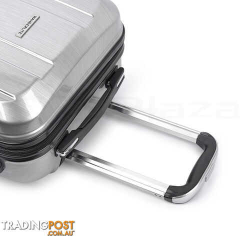 Hard Shell Travel Luggage with TSA Lock Silver