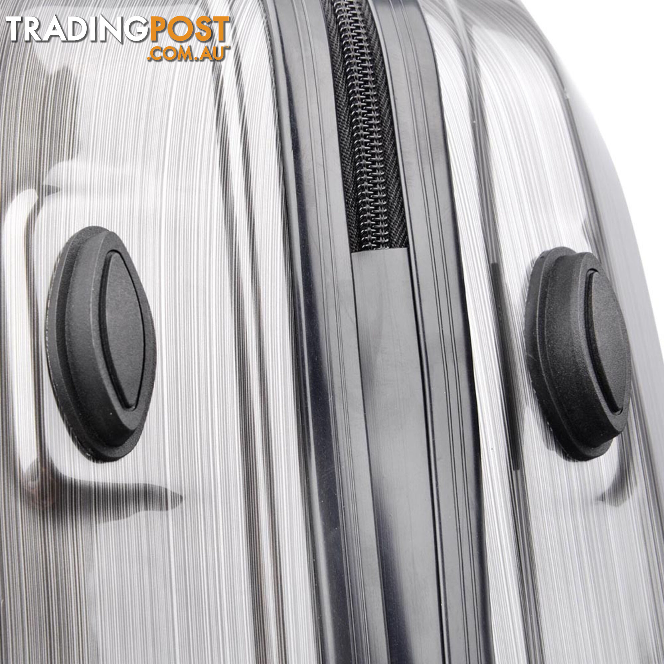 Hard Shell Travel Luggage with TSA Lock Silver