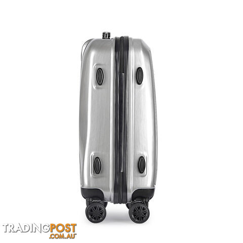 Hard Shell Travel Luggage with TSA Lock Silver