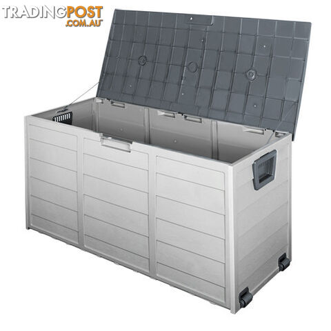 290L Plastic Outdoor Storage Box Container Weatherproof Grey