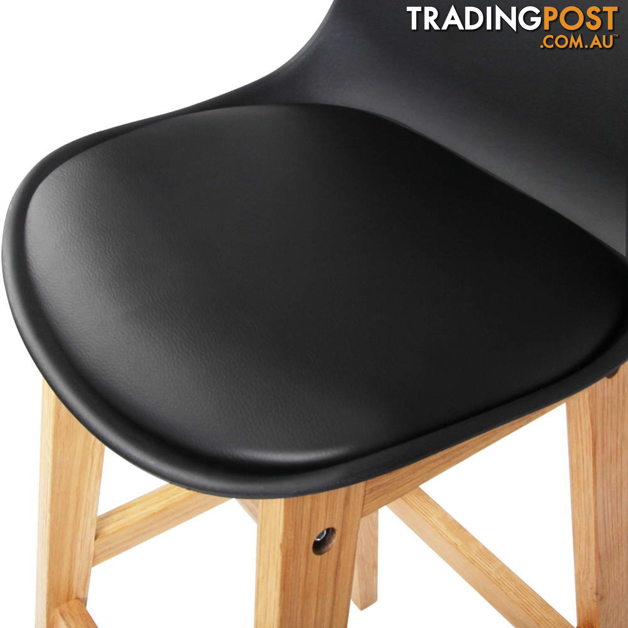 Set of 2 High Seat Back Barstools Black