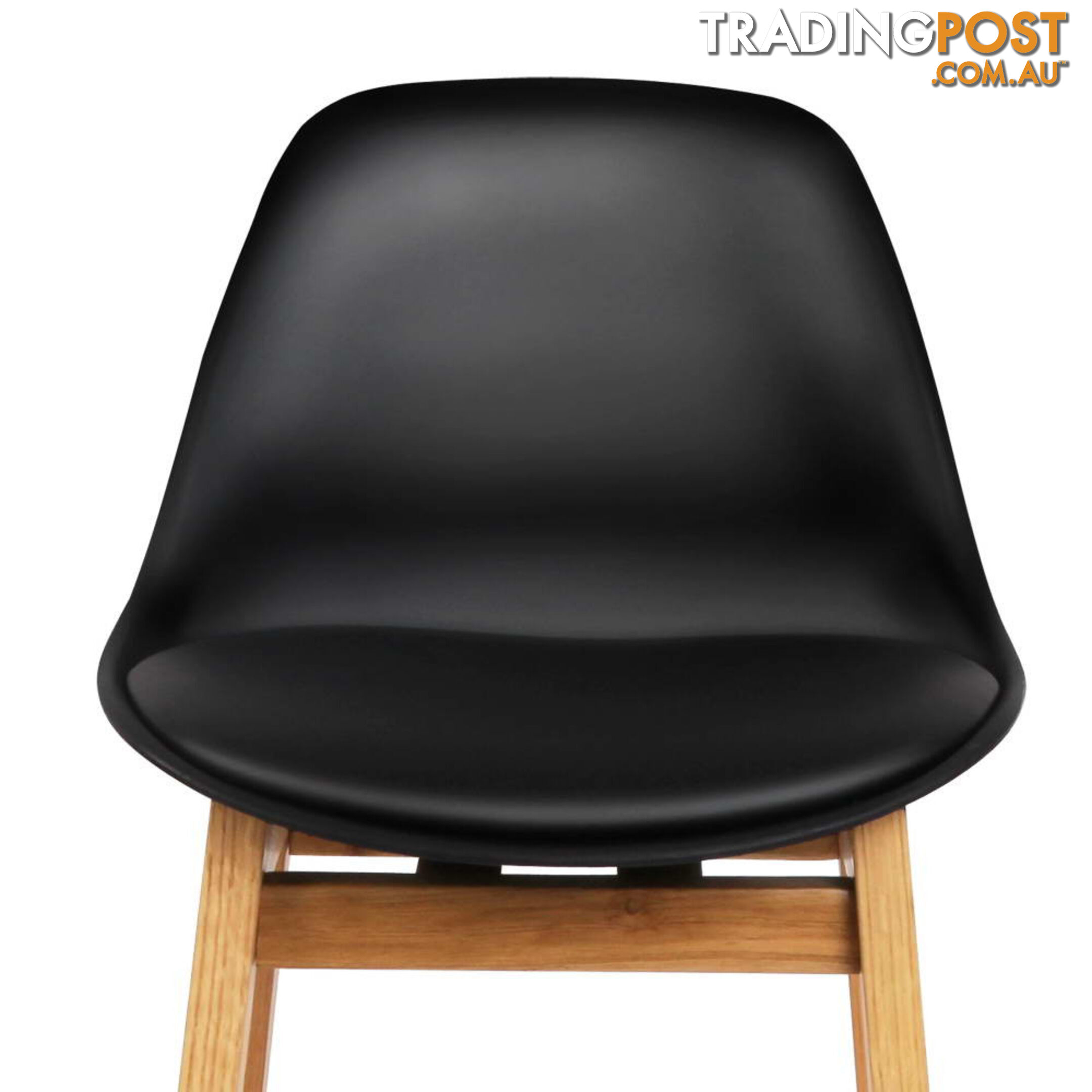 Set of 2 High Seat Back Barstools Black