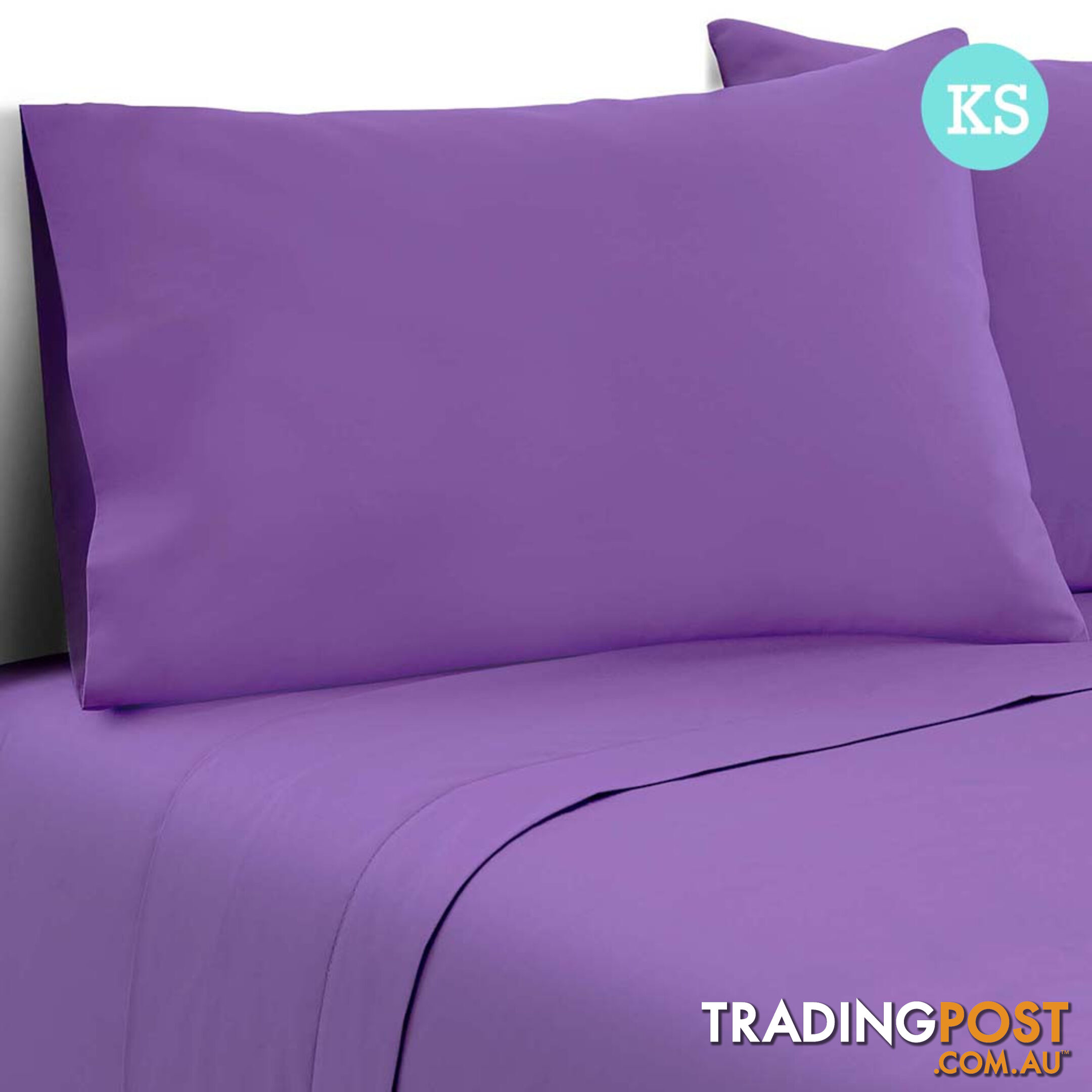 3 Piece Microfibre Sheet Set King Single  Purple