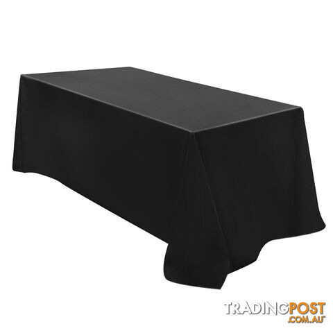 6 Pcs Wedding Table Cloth Rectangle 259cm Black - photo 3 of 9