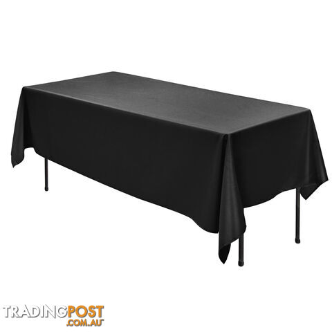 6 Pcs Wedding Table Cloth Rectangle 259cm Black - photo 4 of 9