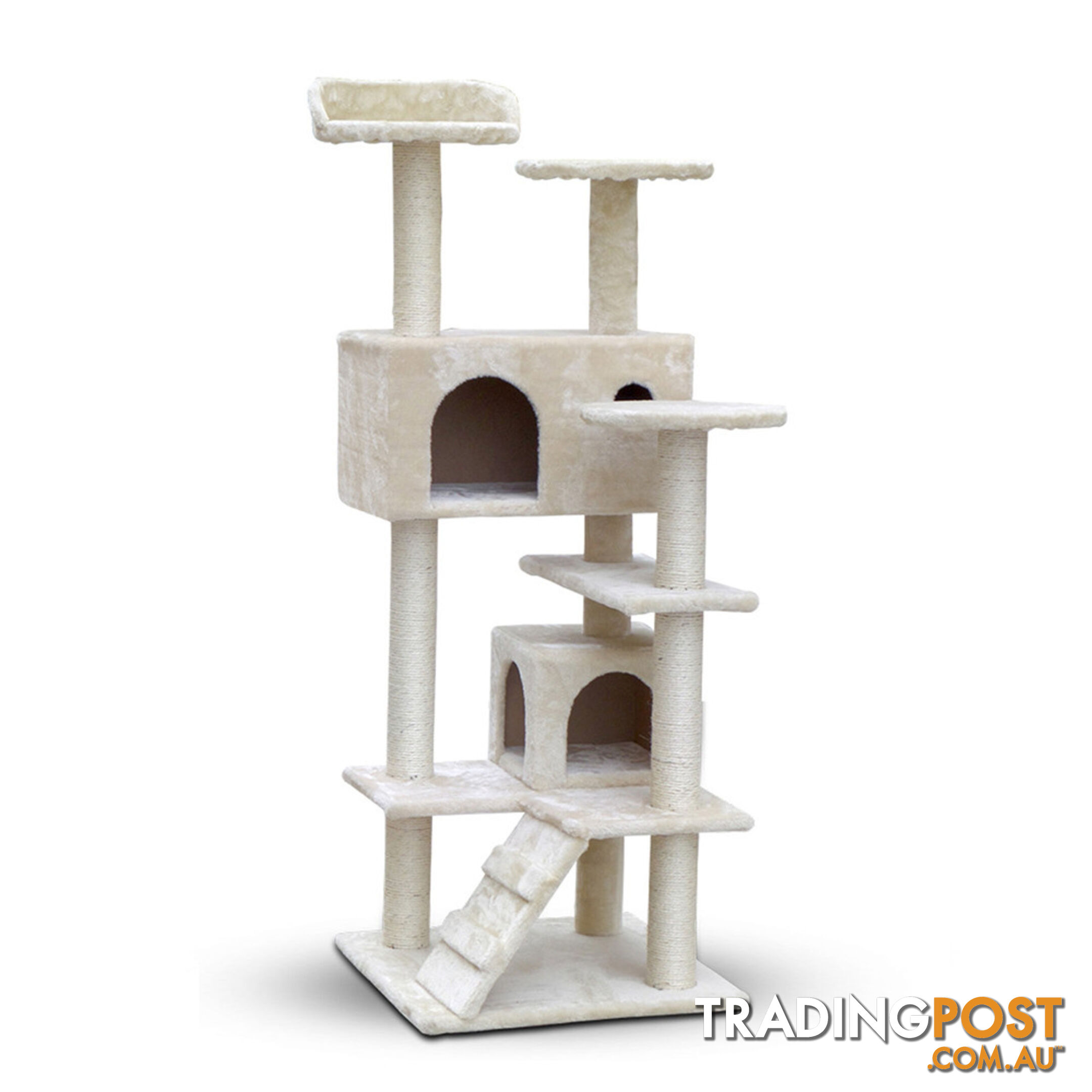 Cat Scratching Post  Tree House Condo 134cm Beige