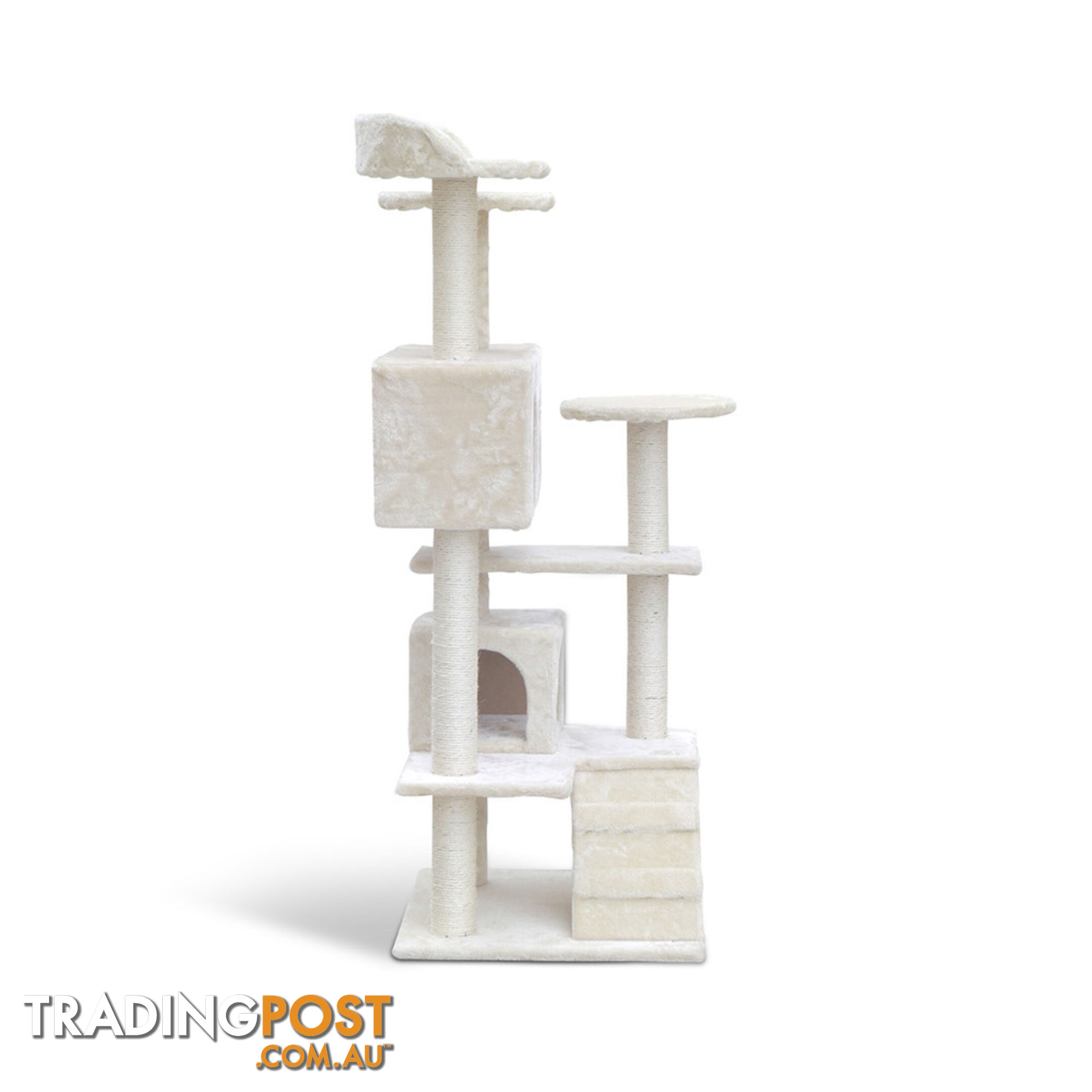 Cat Scratching Post  Tree House Condo 134cm Beige