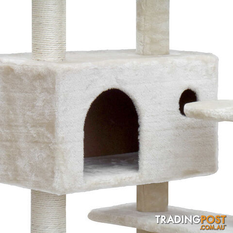 Cat Scratching Post  Tree House Condo 134cm Beige