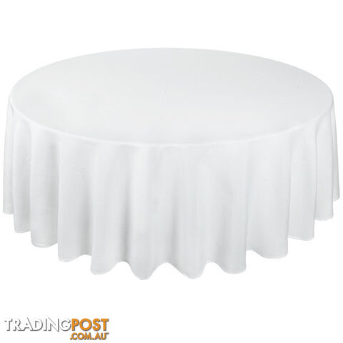 4 Pcs Wedding Table Cloth Round 229cm White - photo 3 of 9