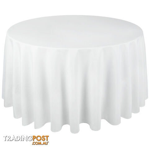 4 Pcs Wedding Table Cloth Round 229cm White - photo 4 of 9