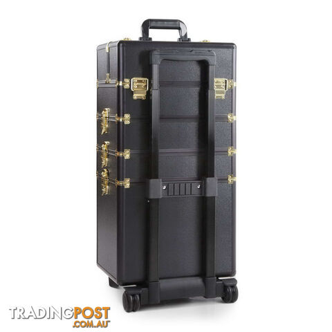 7 in 1 Make Up Cosmetic Beauty Case  Black & Gold