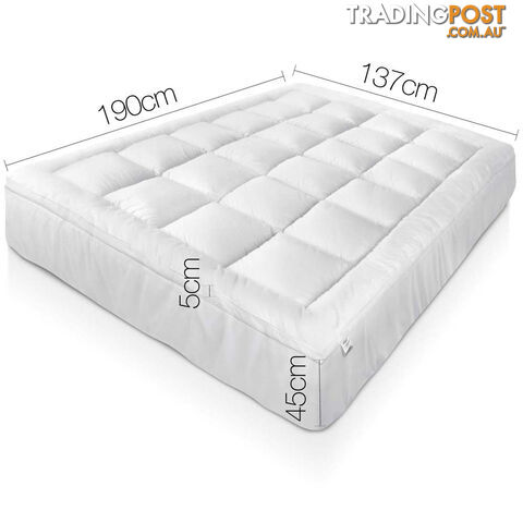 Bamboo Pillowtop Mattress Topper 5cm - Double