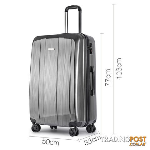 Hard Shell Travel Luggage with TSA Lock Grey