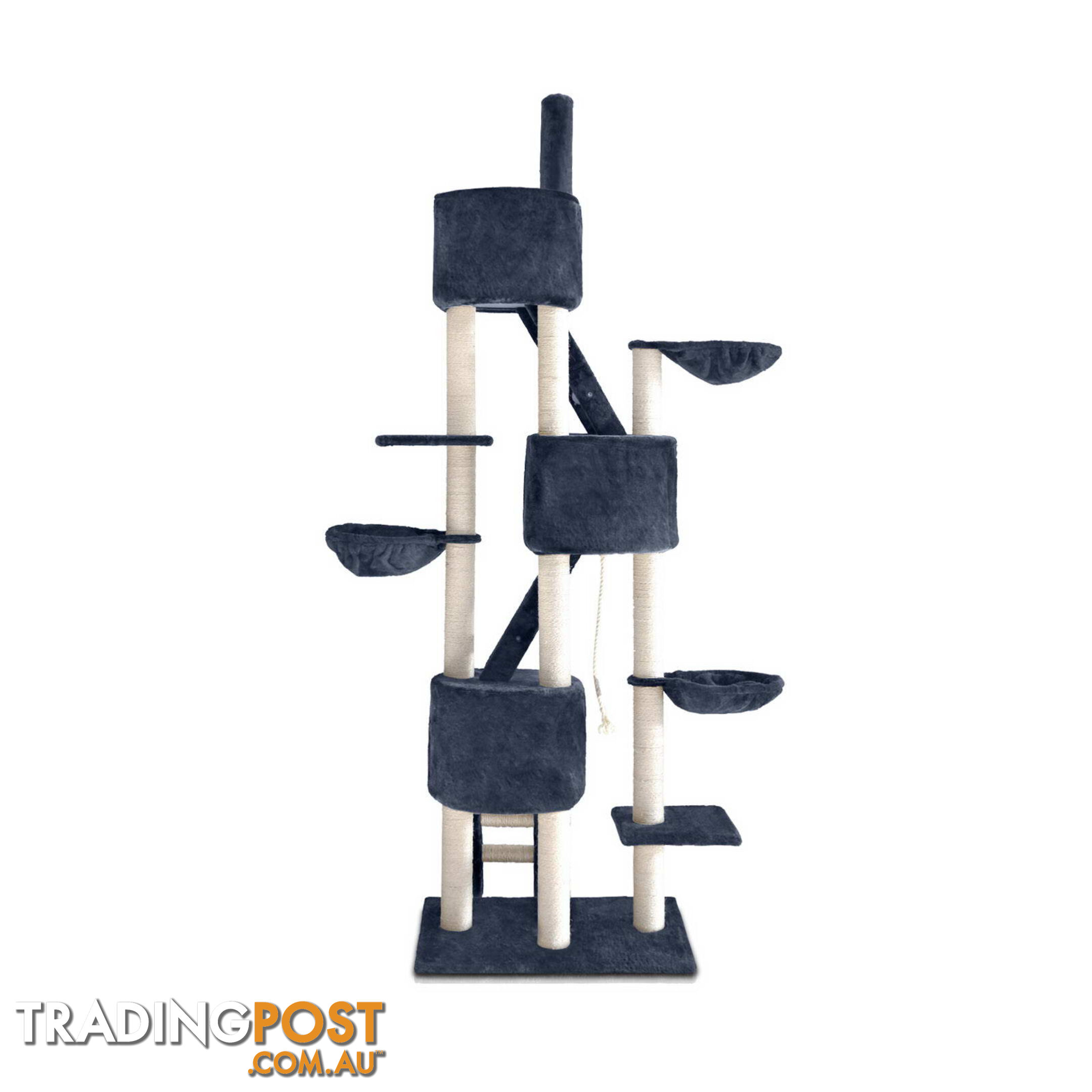 Cat Scratching Poles Post Furniture Tree 244cm Dark Grey