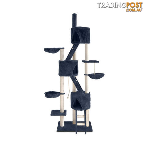 Cat Scratching Poles Post Furniture Tree 244cm Dark Grey