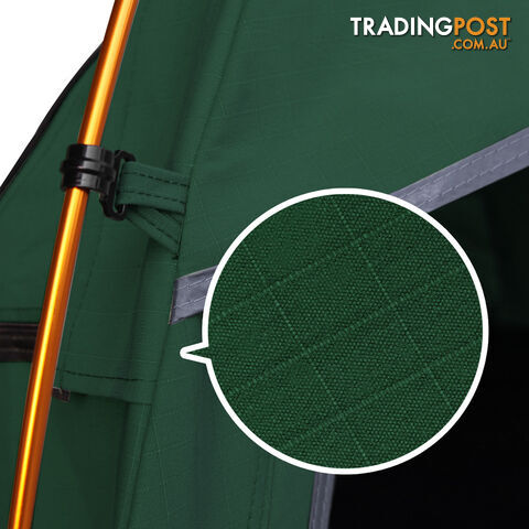 Double Camping Canvas Swag Tent Green w/ Air Pillow - photo 4 of 8
