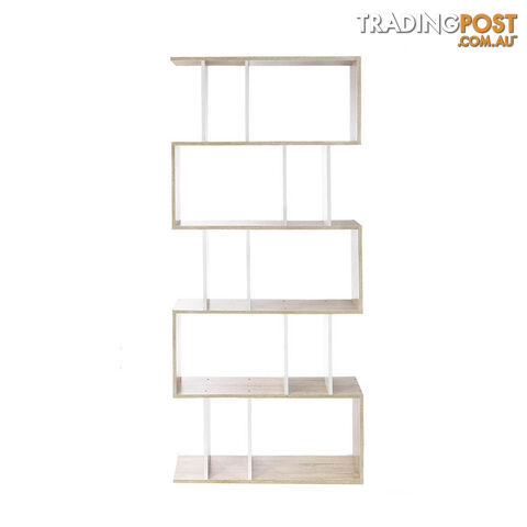 5 Tier Display/Book/Storage Shelf Unit White Brown