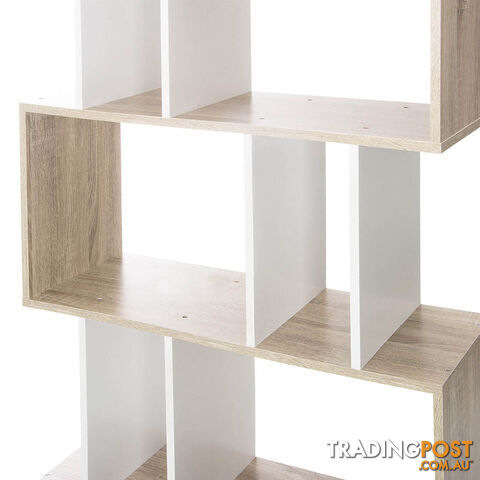 5 Tier Display/Book/Storage Shelf Unit White Brown