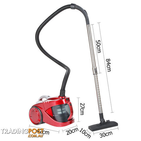 Bagless Cyclone Cyclonic Vacuum Cleaner HEPA Red