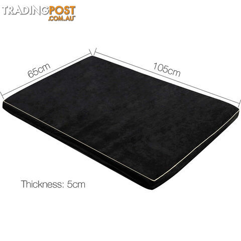 Pet Dog Anti Skid Sleep Memory Foam Mattress Bed Large Black