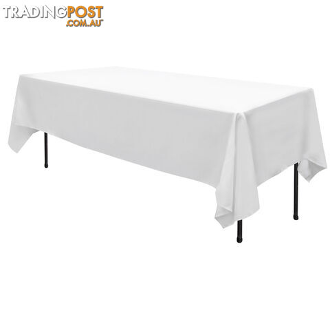6 Pcs Wedding Table Cloth Rectangle 244cm White - photo 4 of 9