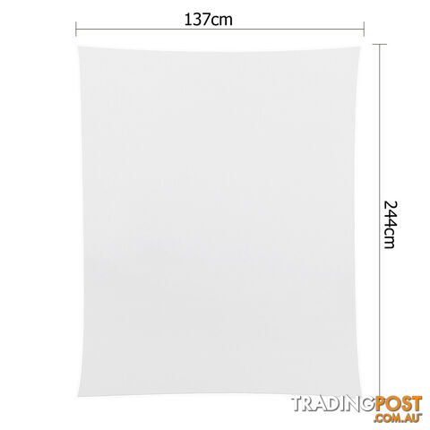 6 Pcs Wedding Table Cloth Rectangle 244cm White