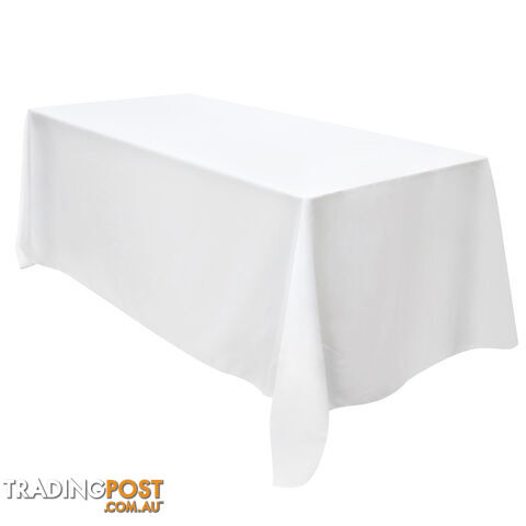 6 Pcs Wedding Table Cloth Rectangle 244cm White - photo 3 of 9