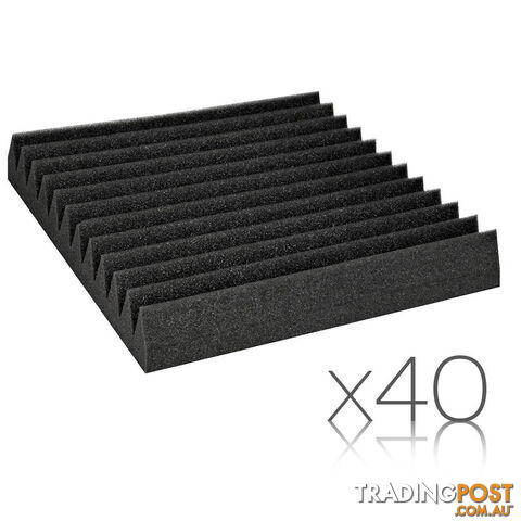 12 Teeth Wedge 30 x 30cm Acoustic Foam Panels x 40
