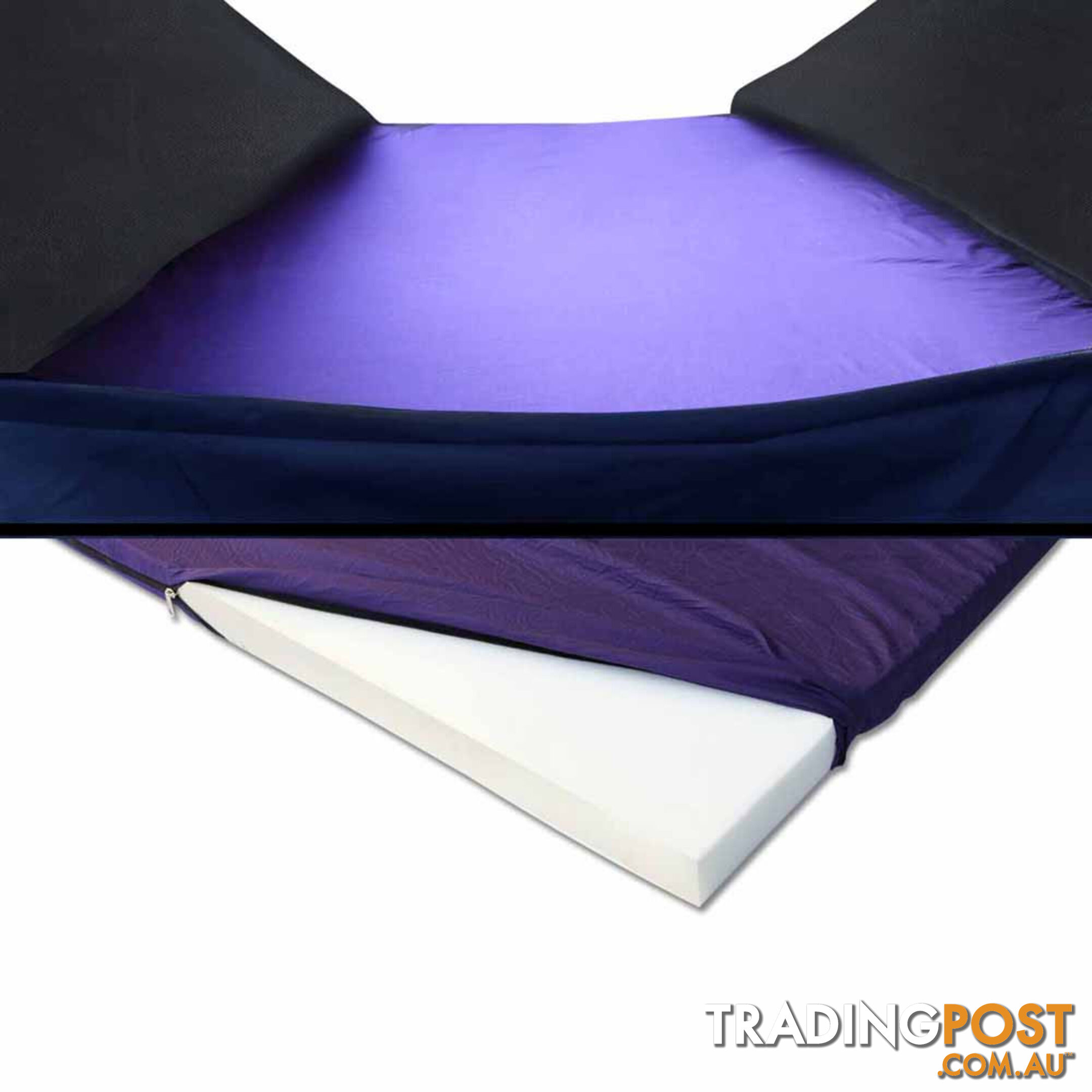 Double Camping Canvas Swag with Mattress and Air Pillow - Blue