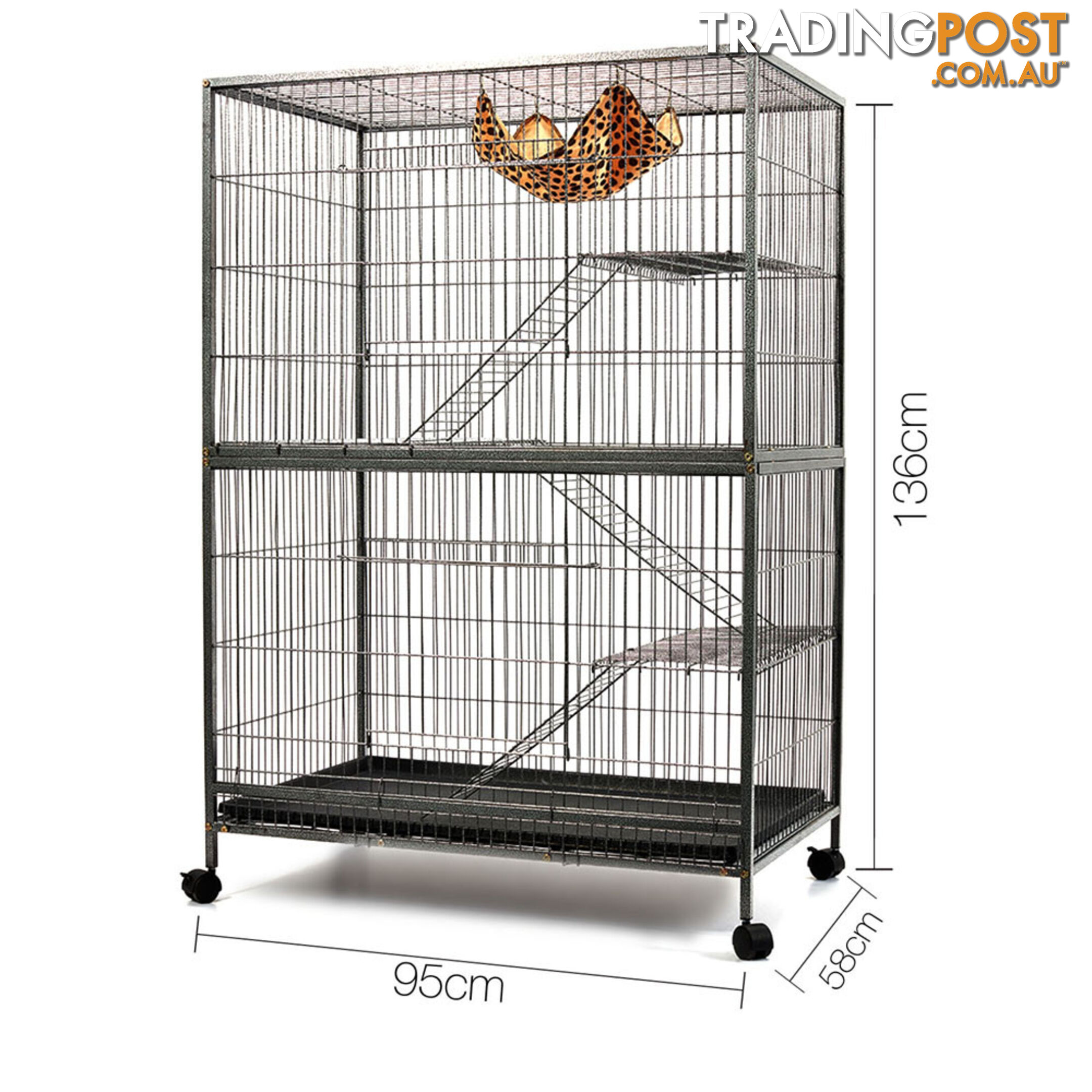 3 Level Cat Ferret Hamster Rat Bird Cage Aviary