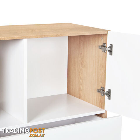 Buffet Sideboard Storage Table Cabinet w/ 2 Drawer White - photo 5 of 8