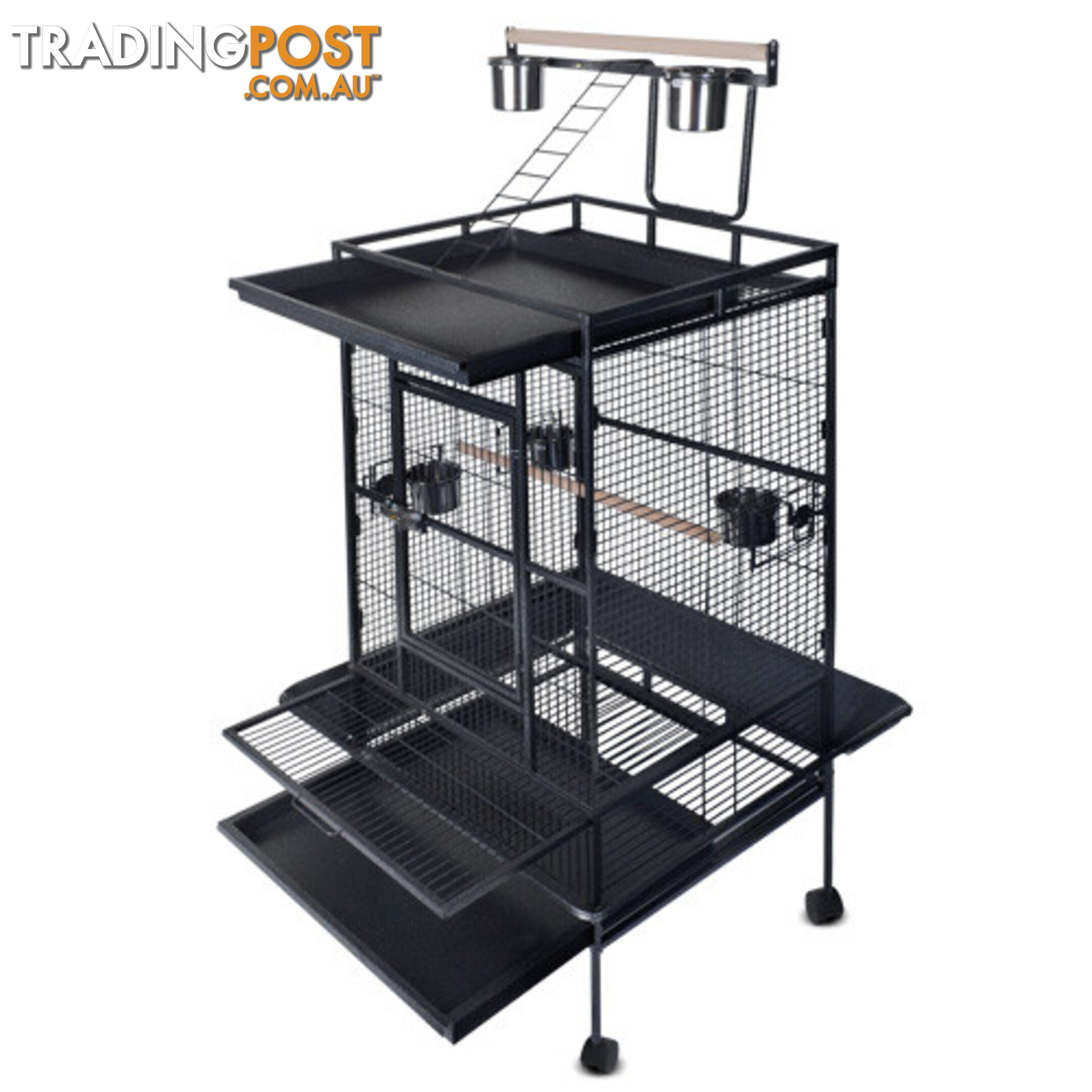 Parrot Pet Aviary Bird Cage 170cm Black