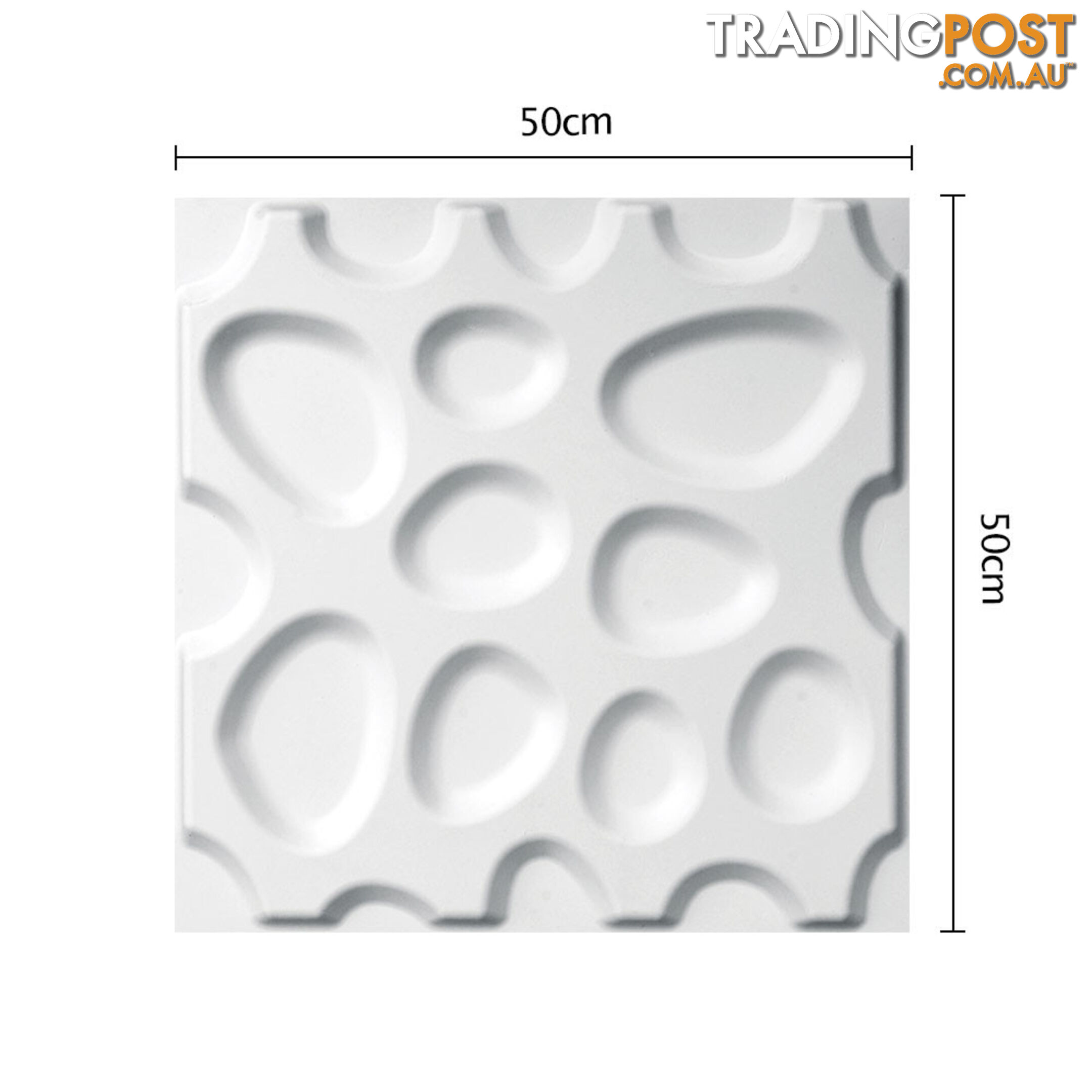 12 Pcs 3D Pebble Design Wall Panel