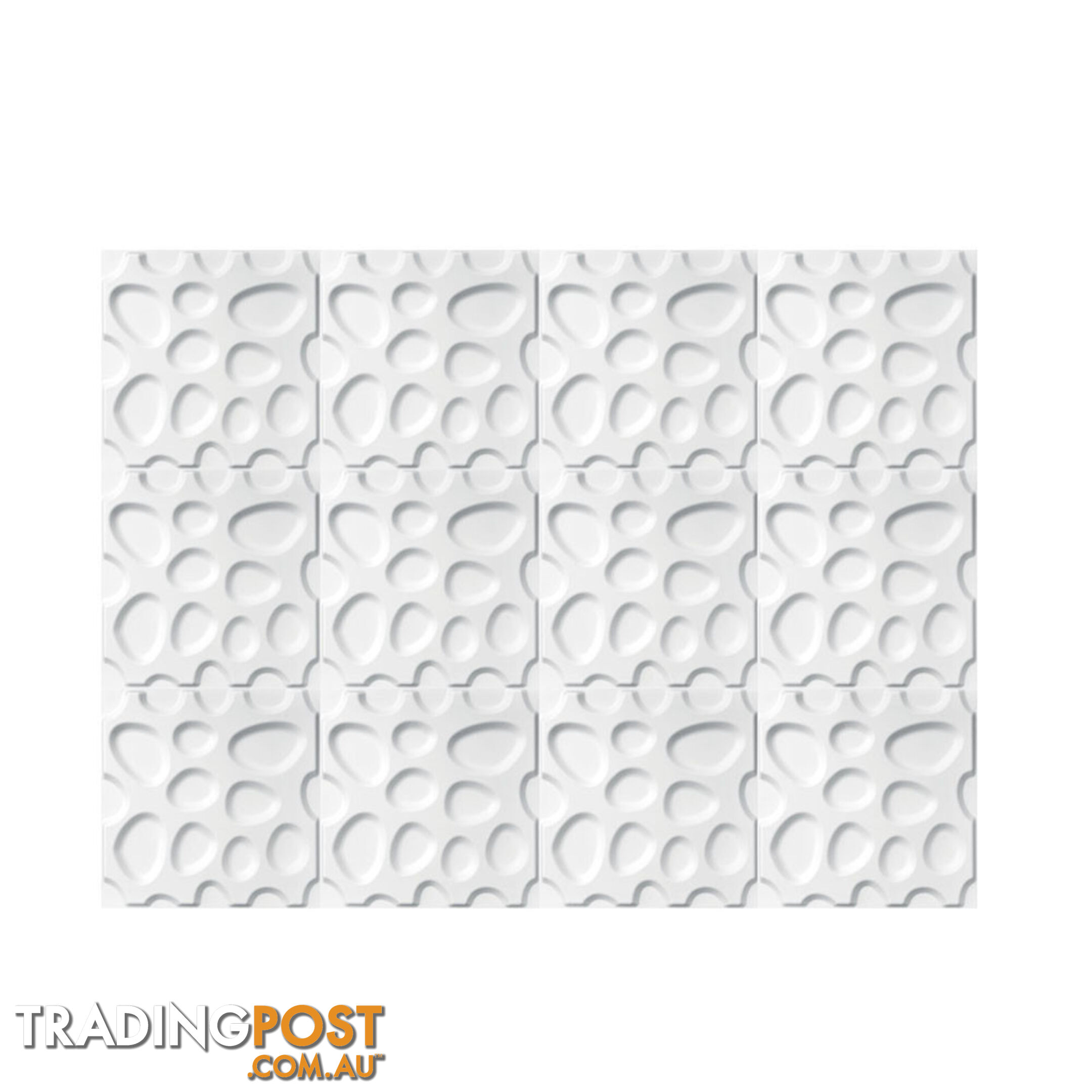 12 Pcs 3D Pebble Design Wall Panel