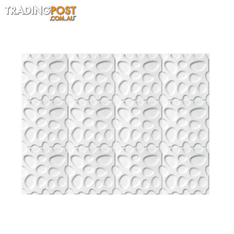 12 Pcs 3D Pebble Design Wall Panel