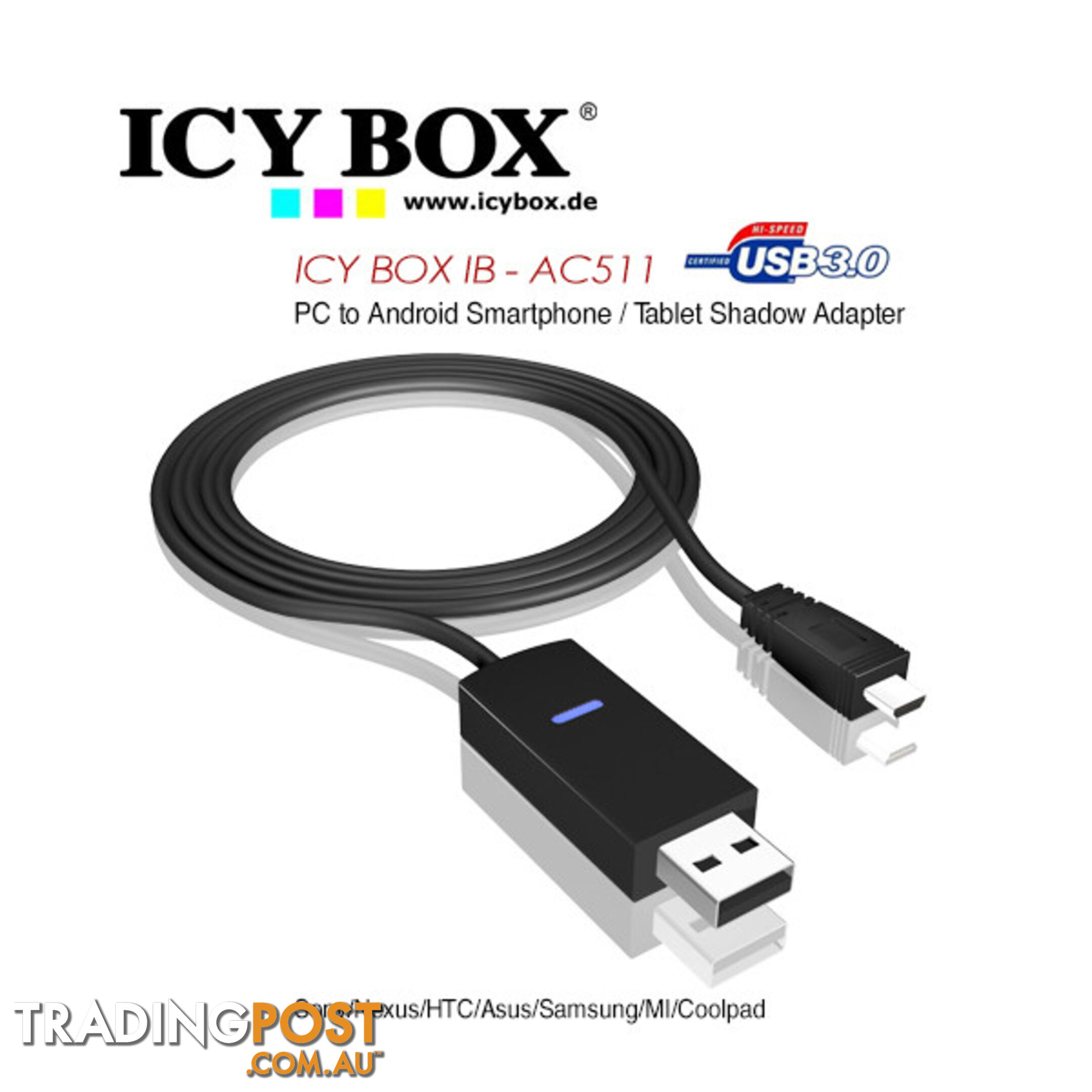 ICY BOX (IB - AC511) PC to Android Smartphone / Tablet Shadow Adapter