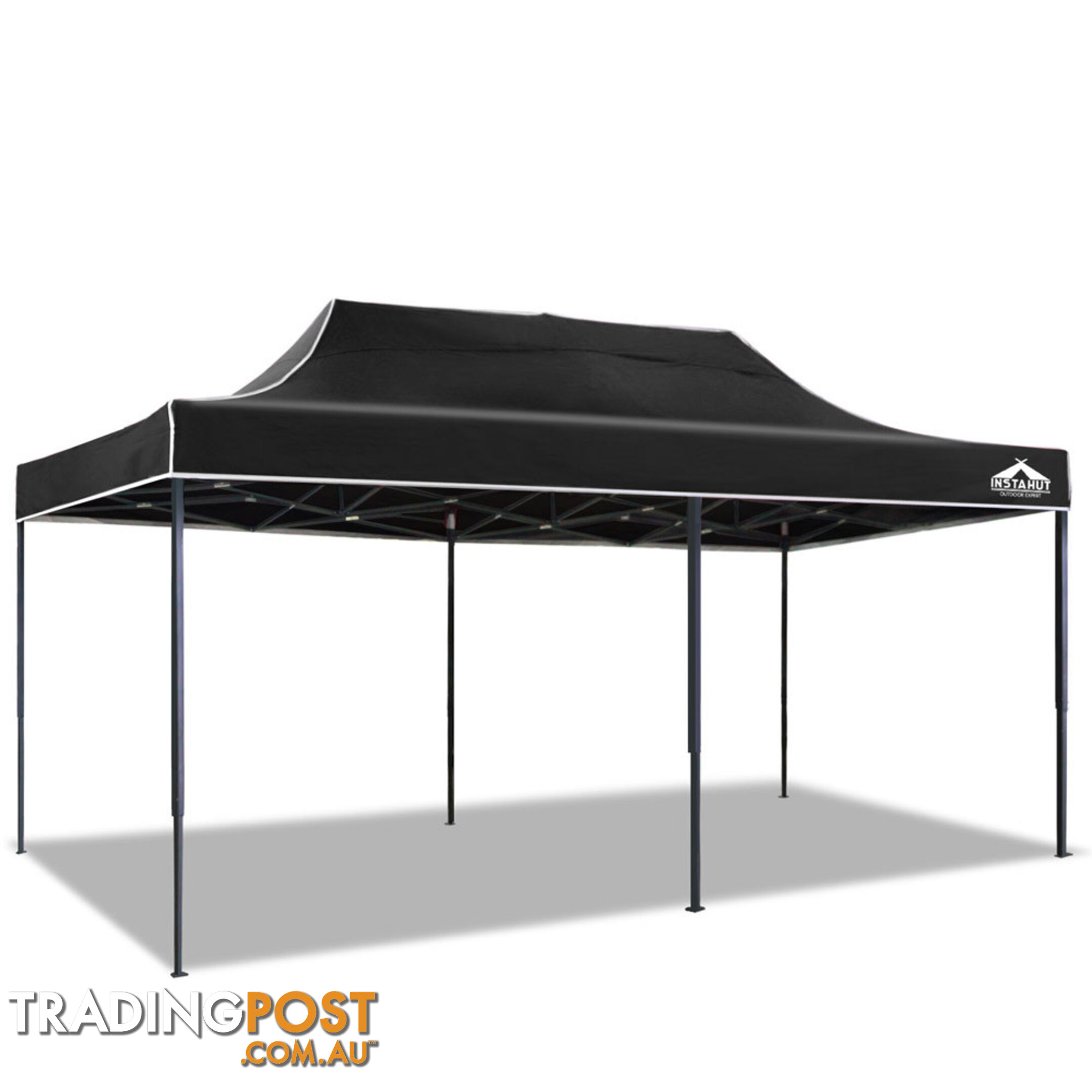 3m x 6m Pop-up Garden Outdoor Gazebo Black