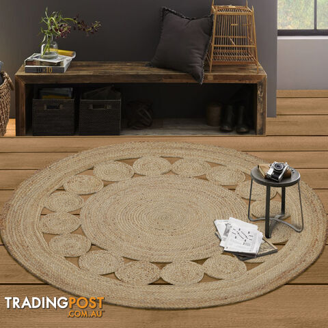 Flower Single Row Rug Natural 200x200cm