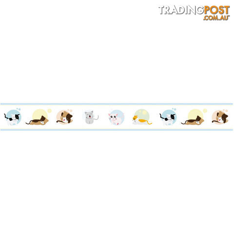 Cute Kittens Wall Border Wall Stickers - Totally Movable