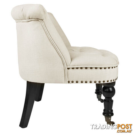 Lorraine Chair French Provincial Linen Fabric Sofa White