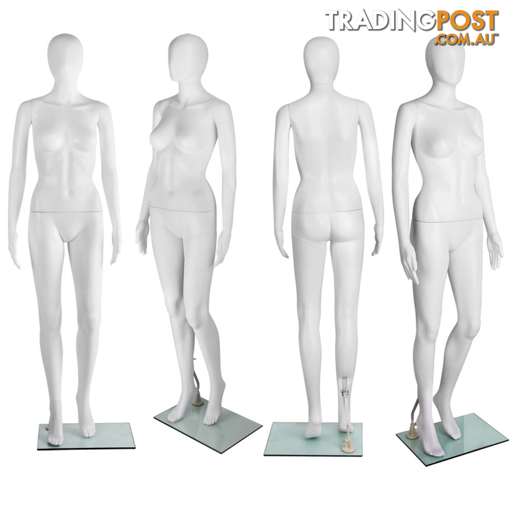 Full Body Female Mannequin Cloth Display Tailor Dressmaker Egg Head White 175cm