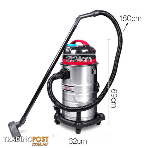 Industrial Commercial Bagless Dry Wet Vacuum Cleaner 30L