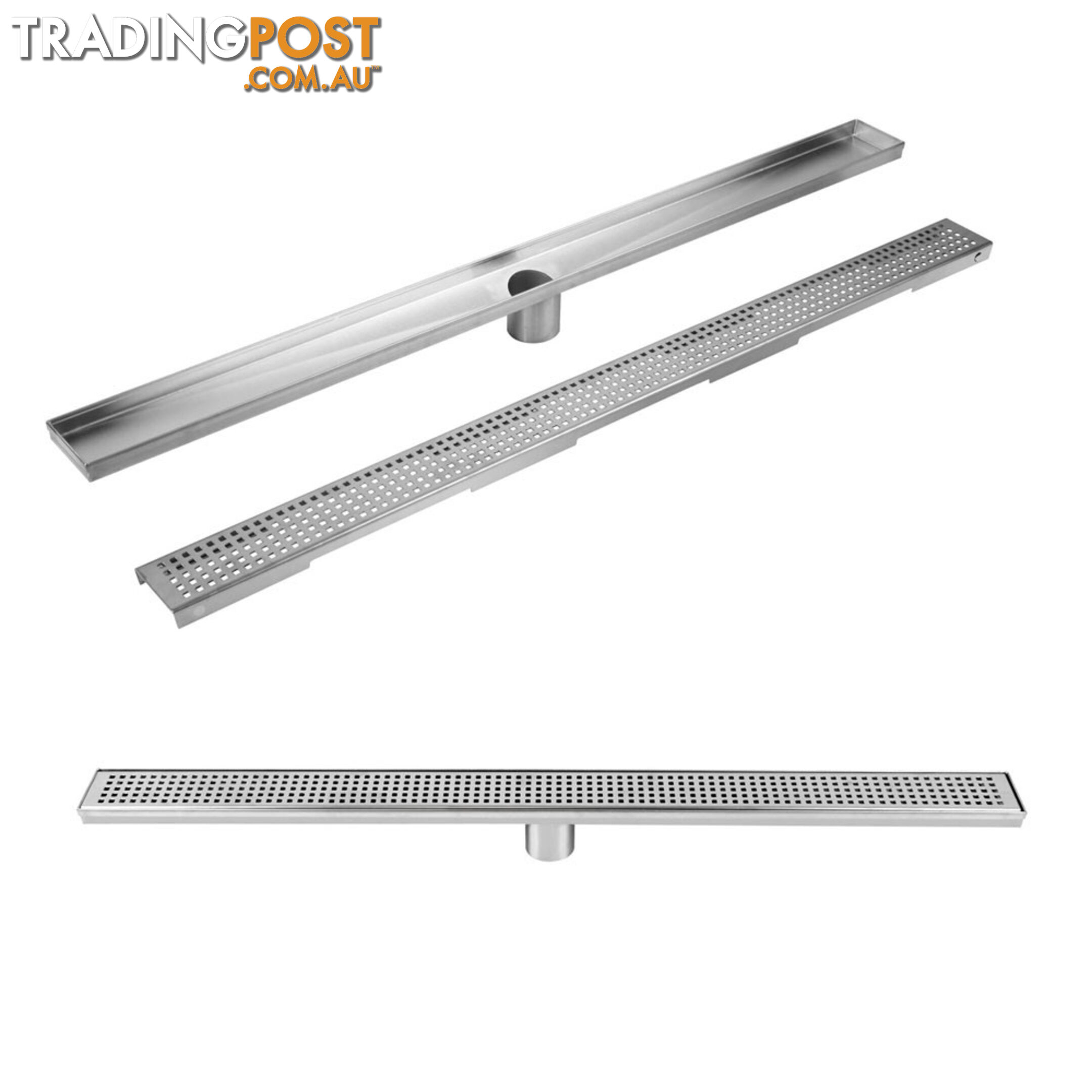 Square Stainless Steel Shower Grate Drain Floor Bathroom 95mm Depth