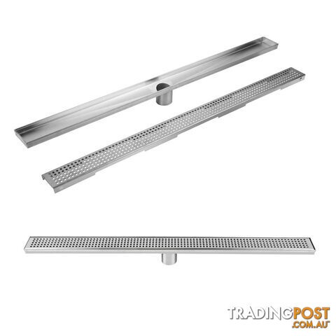 Square Stainless Steel Shower Grate Drain Floor Bathroom 95mm Depth