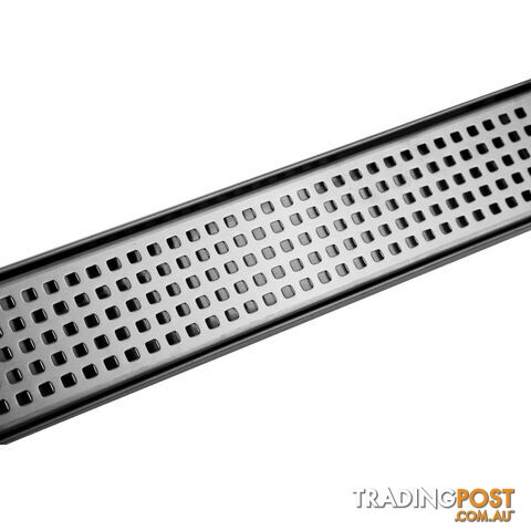 Square Stainless Steel Shower Grate Drain Floor Bathroom 95mm Depth