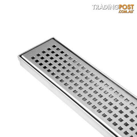 Square Stainless Steel Shower Grate Drain Floor Bathroom 95mm Depth